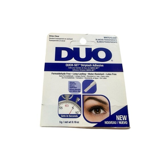 DUO Quick Set Striplash Adhesive Eyelash glue White/Clear 5g New in Box - Picture 2 of 3
